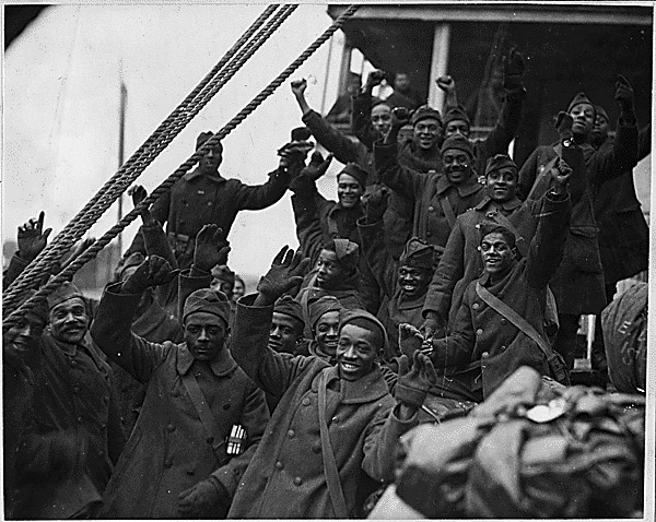 New York's famous 369th regiment arrives home from France, 1919.