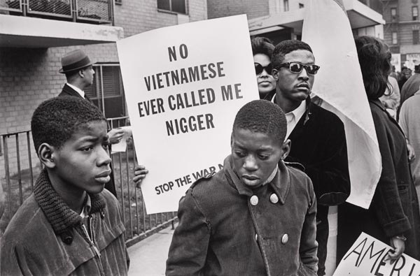 Demonstrators at the Harlem Peace March to End Racial Oppression, 1967.