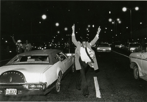 Celebrating the inauguration of Harold Washington, 1983.