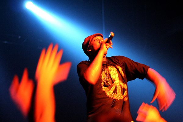 KRS-One performs.