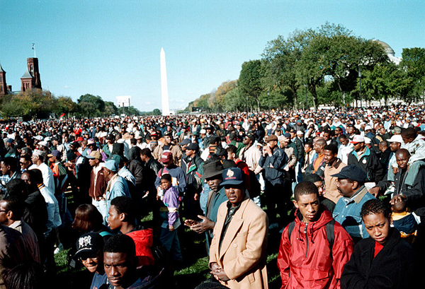 Million man march, Washington DC, 1995.