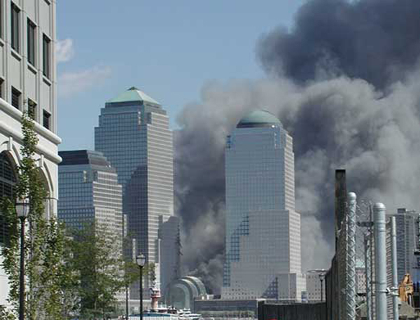 September 11, 2001 attacks as seen from Jersey City.